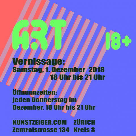 Flyer Vernissage ART 18 plus 1. Dezember 2018